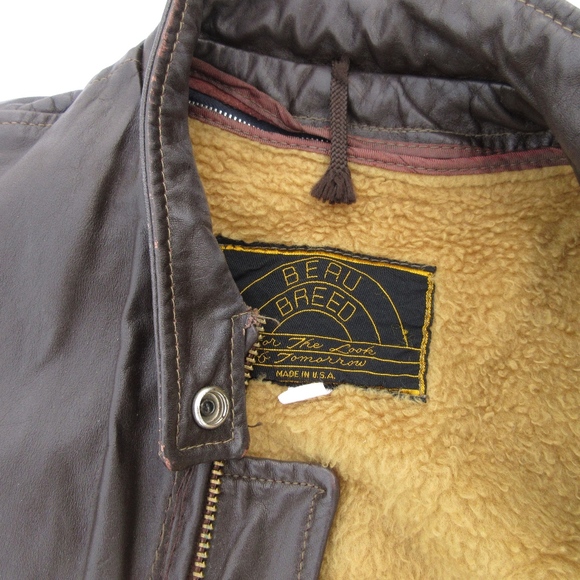 Vintage 1960's 1970's Cafe Racer Leather Jacket - Picture 4 of 8